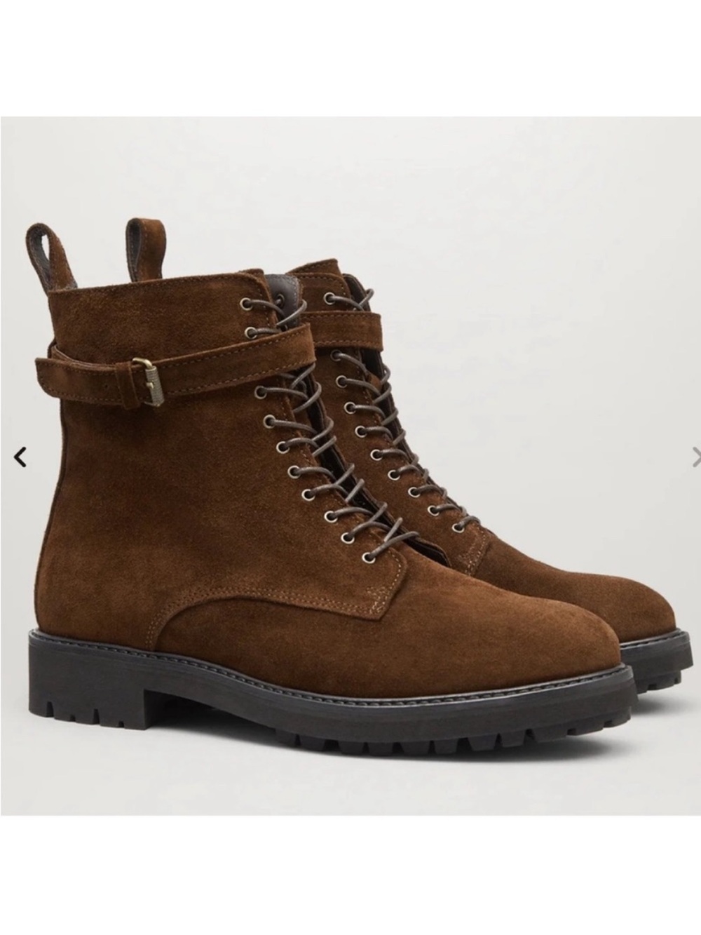 Belstaff 6.5 Boots Finley Lace Up in Chocolate Brown Suede 100% Leather No Box